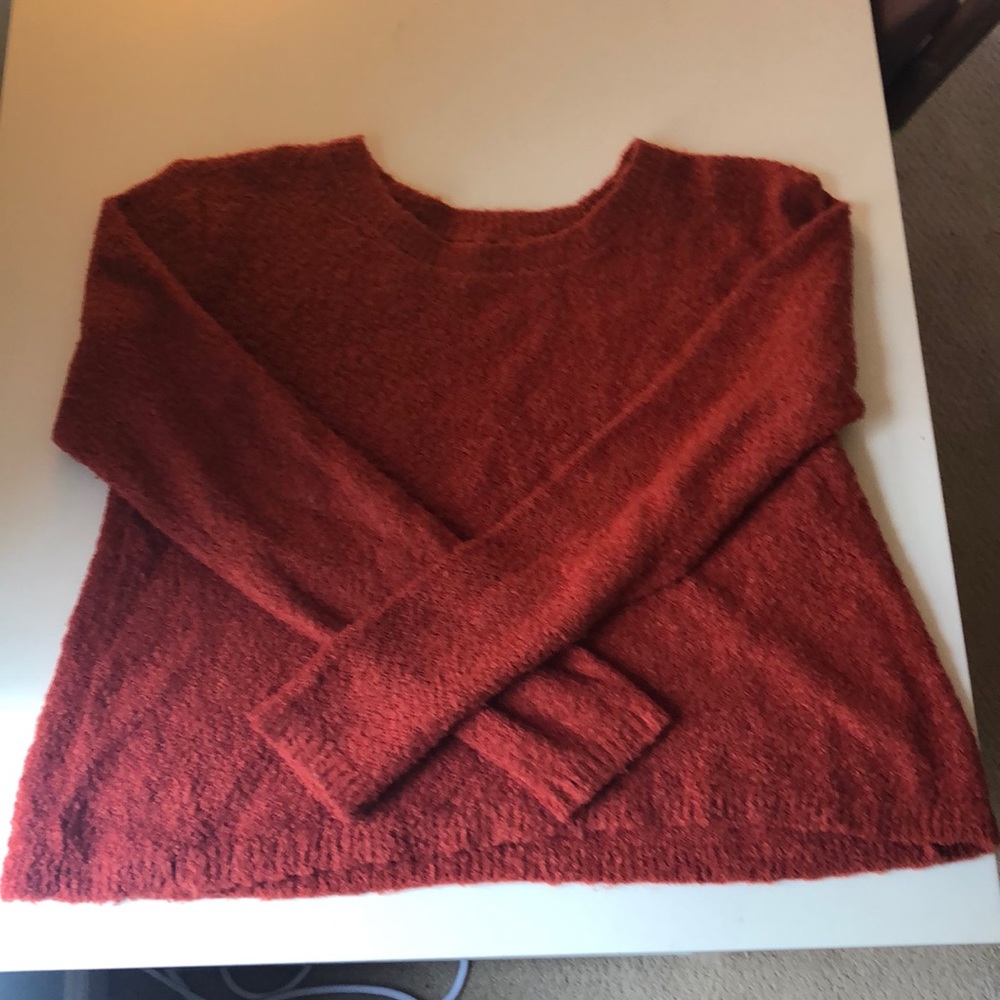 Nordstrom Burnt orange cropped sweater